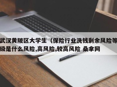 济南武汉黄陂区大学生（保险行业洗钱剩余风险等级是什么风险,高风险,较高风险 桑拿网